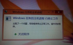 出现一个问题，导致程序停止正常工作。如果有可用的解决方案，Windows将关闭程序并通知你。这是怎么回事？简述项目终止原因