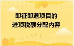 前期进项未抵扣完，是放在一般项目还是即征即退项目？即征即退项目