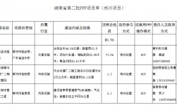 国家有哪些PPP项目？ppp湖南项目库