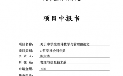 课题立项申报书的字体要求？申报项目 字体