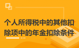 其他扣除项目的年金是什么？增加扣除项目