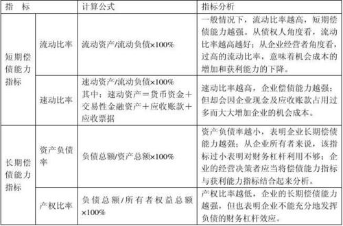 财务评价中的清偿能力分析指标的内容有哪些？项目清偿能力的指标-图1