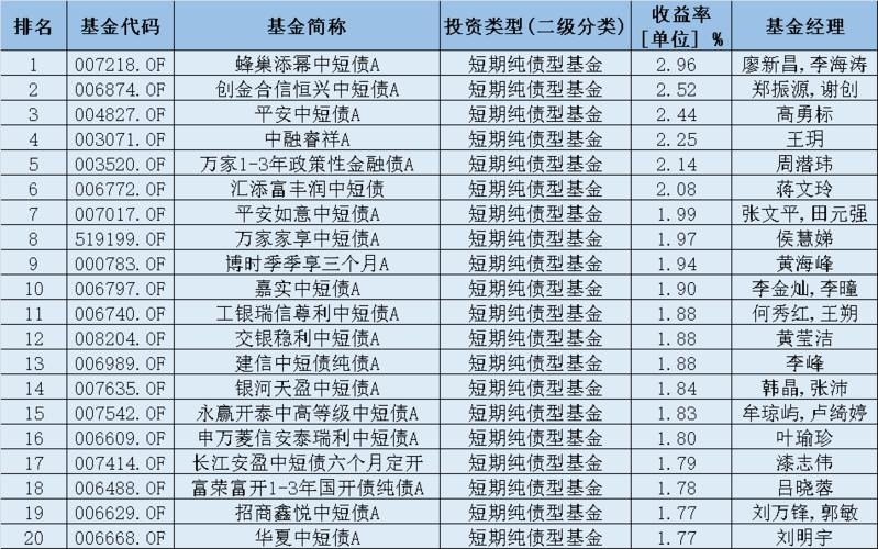 纯债基金排名前十名都是哪些？债券基金项目-图1