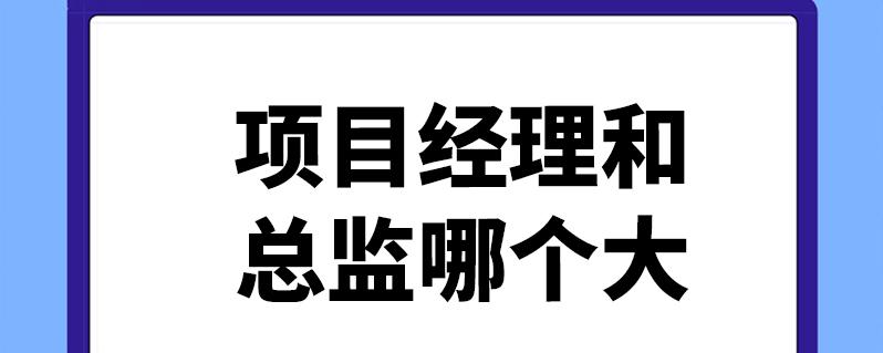 项目总监和项目经理哪个大？项目管理公司经营项目-图1