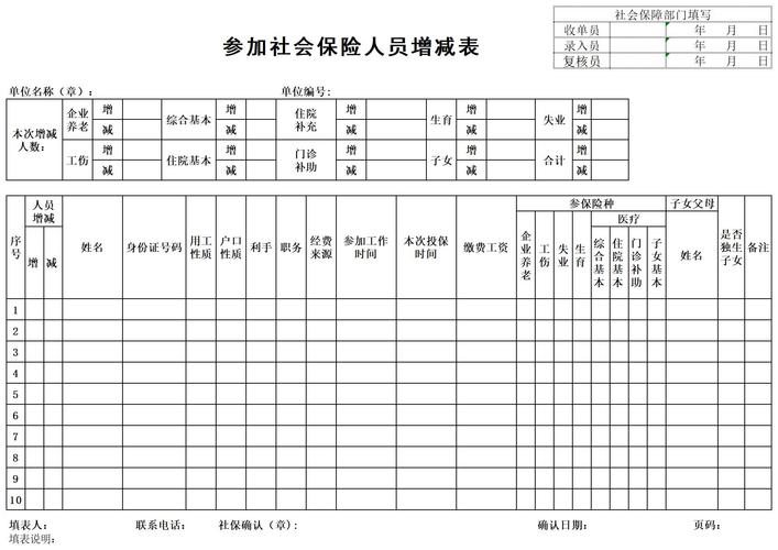 养老保险增减表怎么打？项目增减表格-图2