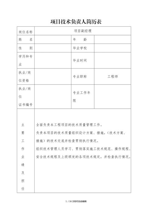 项目副总岗位职责？项目副总简历-图3