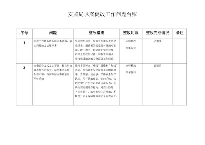 市场监管局三抓三促整改台账内容？项目台账落实-图2