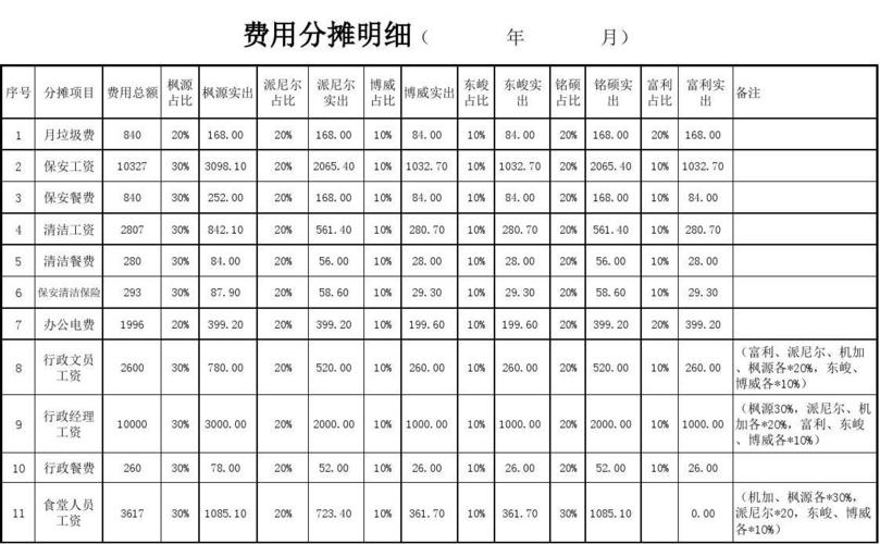 总金额的分摊怎么计算？本项目分摊数-图2