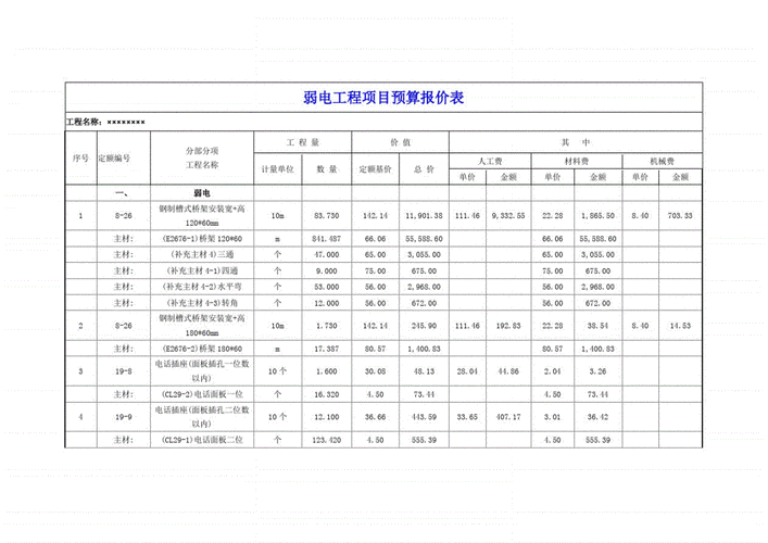 弱电工程预算占整个项目的百分比大约是多少？弱点项目占比-图2