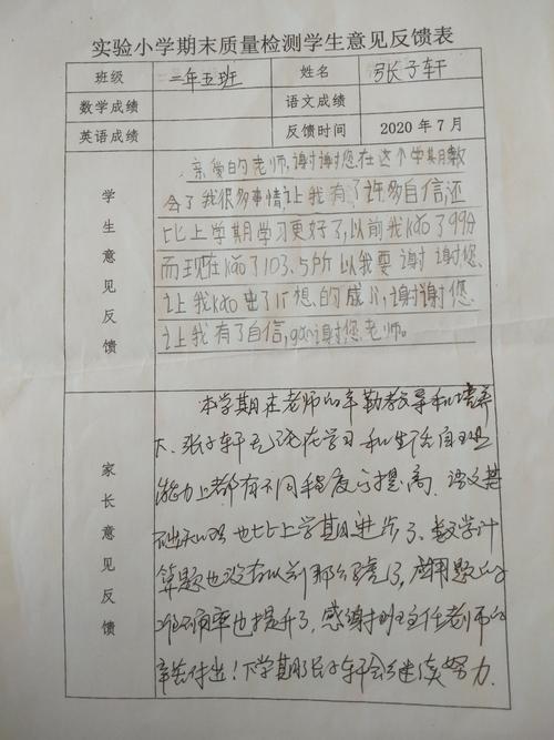 家校联系卡家长反馈意见怎样写？项目建设反馈卡-图1