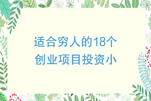 适合乡镇穷人的18个创业加盟项目？微型创业投资项目-图2