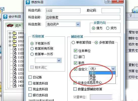 请问金蝶软件中上的核算项目怎么设置呢？项目核算科目设置-图2