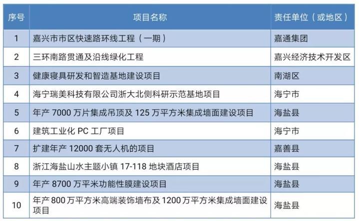 嘉兴重大项目排名？嘉兴新上项目-图1