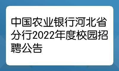 2023河北农行社会招聘公告？农行河北分行 项目-图1