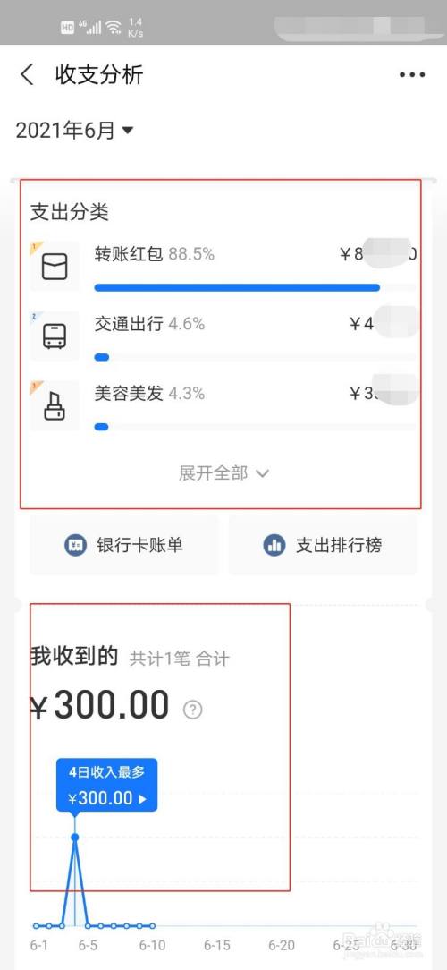 支付宝如何查询收支账单明细？项目支出分析图表-图2
