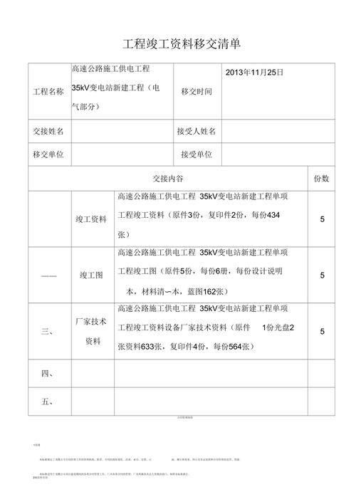 工程竣工后应移交哪些资料？项目收资清单-图1